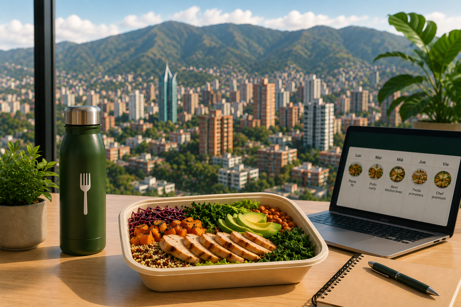 5 Almuerzos: entrega en oficina y menú semanal en Medellín